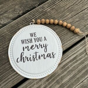 We Wish You A Merry Christmas White Ornament